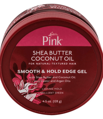 Luster's Pink Shea Butter Coconut Oil Smooth & Hold Edge Gel – 128 g