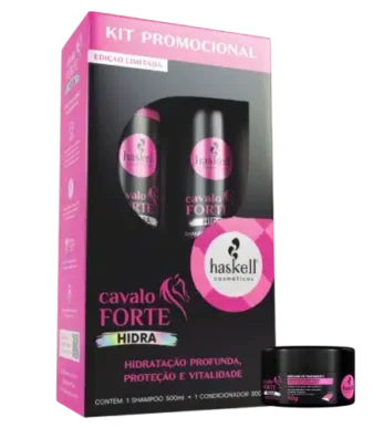 HASKELL Pack Cavalo Forte Hidra Champô, Condicionador e Máscara 50g